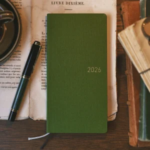 Colors Antique Green Weeks Mega Hardcover Book / Weekly Horizontal / ENG or JPN edition / Jan start / Mon start
