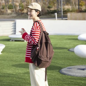 Brown Foldable Backpack